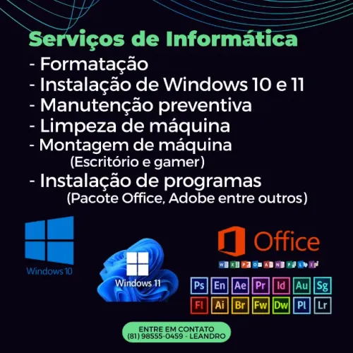 Formatação, Limpeza e Instalação de Softwares