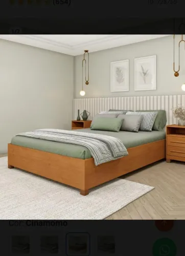 CAMA CASAL MÔNACO CINAMOMO - R$ 350 À VISTA