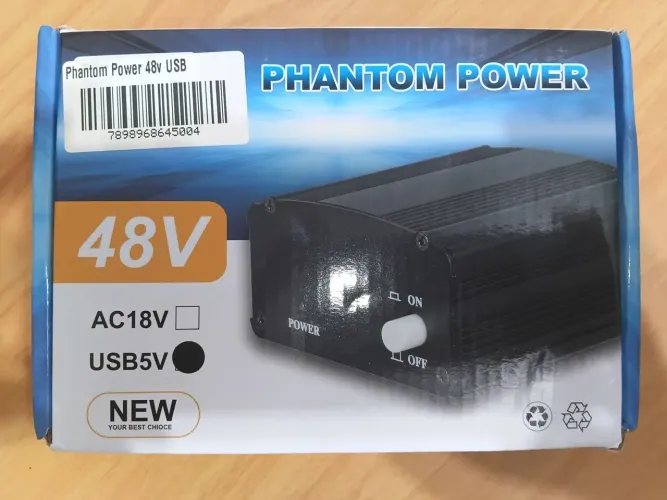 Phantom Power 48v Alimentação Para Microfone Condensador