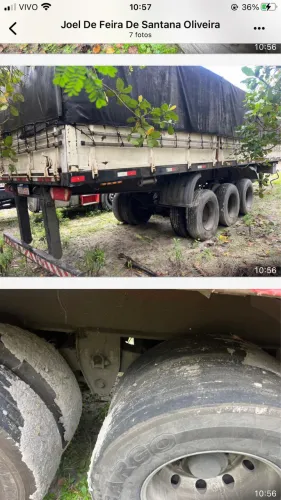 Carreta ano 6/7 toco lastro de madeira com pneus