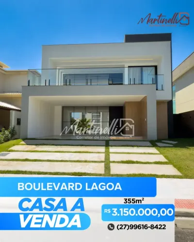 Casa de Alto Padrão 4 quartos | 3 suítes à Venda | Condomínio Boulevard Lagoa  Serra/ES