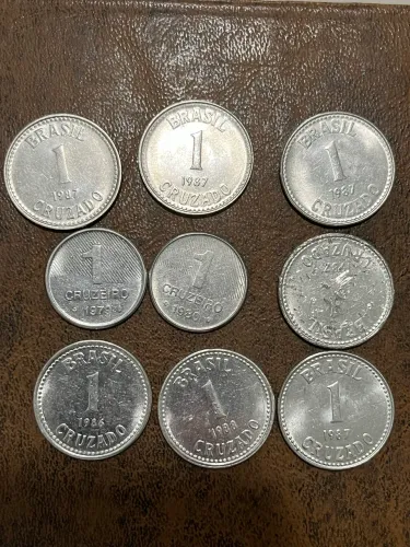Moedas antigas 1 cruzeiro cruzado 