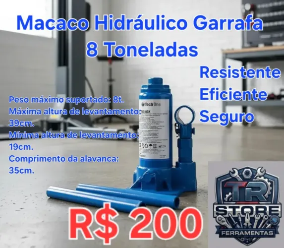Macaco hidraulico garrafa 8 toneladas