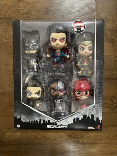Set Cosbaby Original Hot Toys Liga da Justiça Super Man Batman Mulher Maravilha
