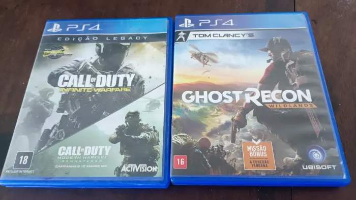 Call of Duty Infinite Warfare+ Tom Clancy's Ghost Recon Wildlands mídia física PS4