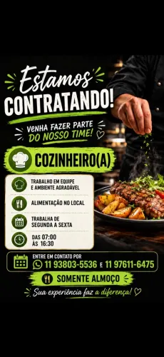 Vaga Cozinheira (o)