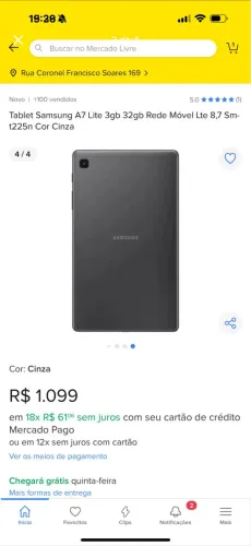 Tablet Samsung Galaxy Tab A7 Lite - 32GB - 3GB RAM