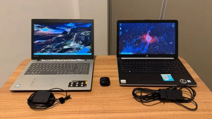 Combo: 2 Notebooks (HP i5 / Lenovo) + Fone Samsung Galaxy Buds