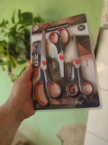 KIT TESOURA MULTIUSO COM 3 PEÇAS