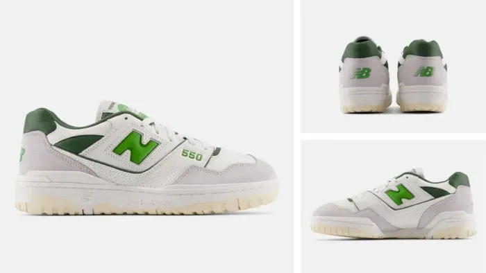 Tênis New Balance 550 Unissex - Bege Claro/Verde - N° 43 - Original e Novo