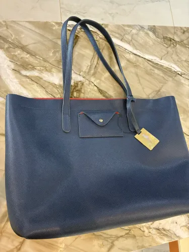 Bolsa Shopper Grande Mr. Cat Woman Azul-Marinho