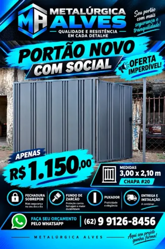 Portão novo R$1.150