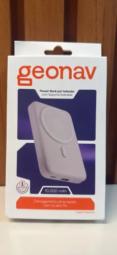 Carregador Portátil Power Bank Indução 10.000 Magsafe com suporte dobrável Geonav