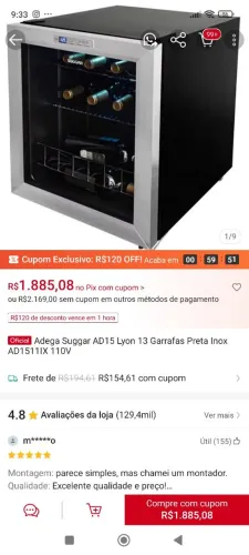 Adega para vinho