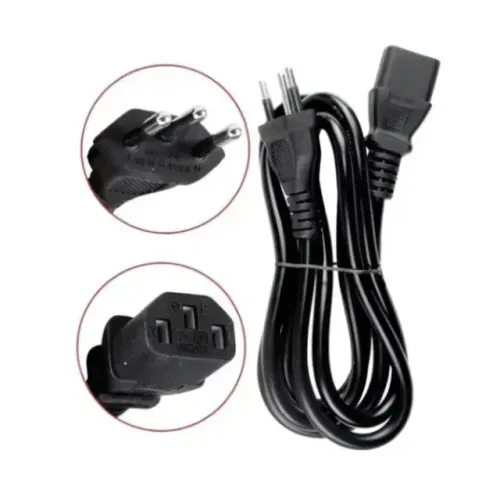 Cabo de Força ATX 3 Pinos para CPU PC Monitor TV DVD 127/220V