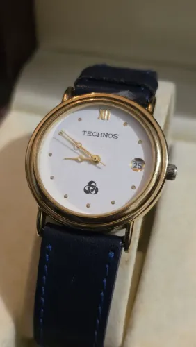 Relógio vintage Technos comemorativo Unibanco anos 80 estojo original impecável histórico