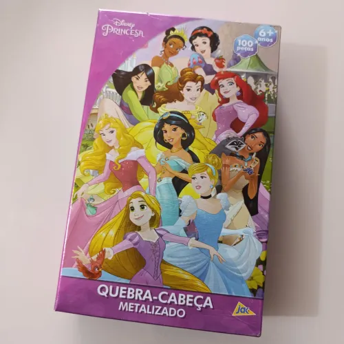 Quebra Cabeça METALIZADO Disney Princesas 