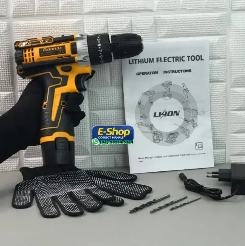 Parafusadeira110 volts, com uma bateria recarregável de 18volts.