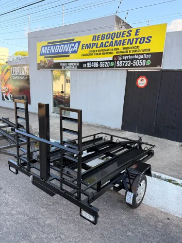 Reboque três motos ou quadriciclo 