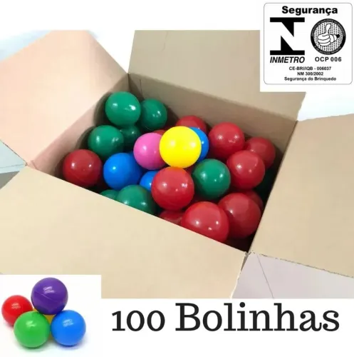 Caixa 100 bolinhas de piscina de bolinha colorida