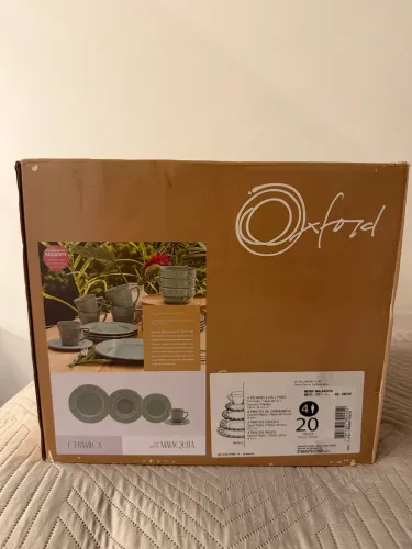 Aparelho De Jantar E Chá 20 Peças Oxford Mendi Malaquita Verde