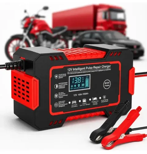 Carregador de bateria inteligente automotivo 12v 6a