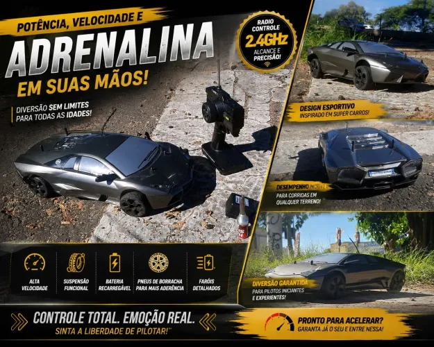 Automodelo motor a explosão,  Lamborghini Revénton, Escala 1:10