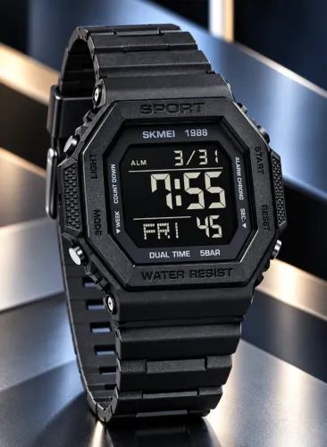 Relógio de pulso Skmei 1988 Digital Preto PROVA D'ÁGUA Novo