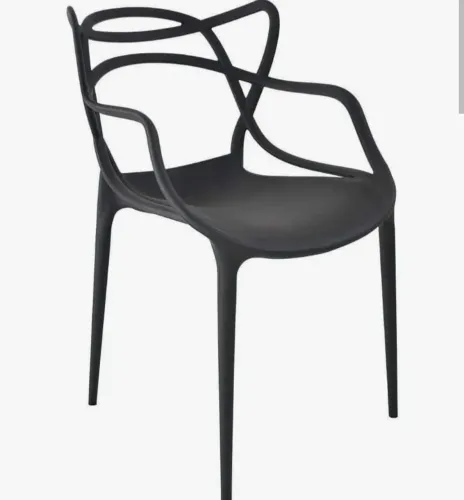 Cadeira Design Moderna com Braços Preta - Excelente Estado (2 Unidades)