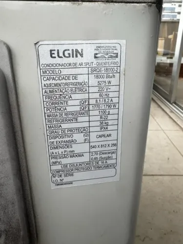 Ar Condicionado split Elgin 9000BTUs e 18000BTUs