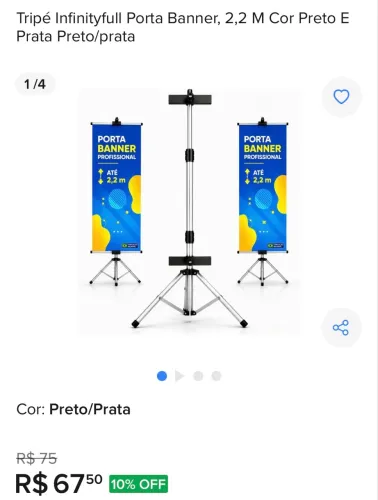 Tripé porta banner