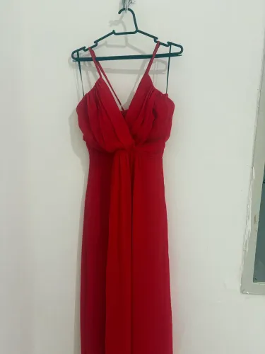 Vestido de festa longo vermelho - Festas de fim de ano