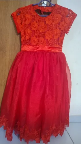 Vestido infantil vermelho