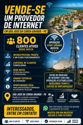 vende-se um provedor em são José da coroa grande