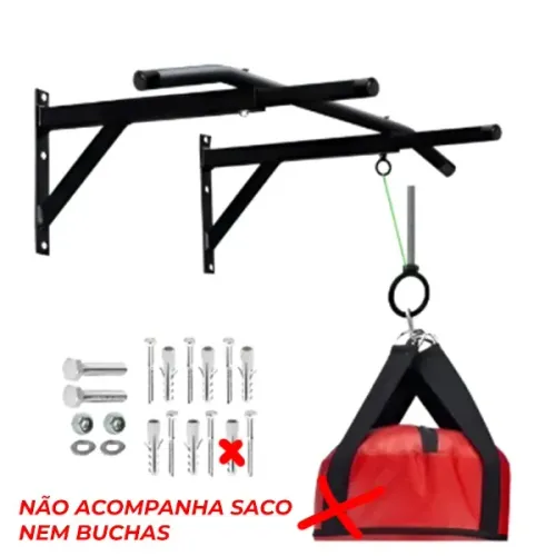 Barra fixa de parede para exercício físico