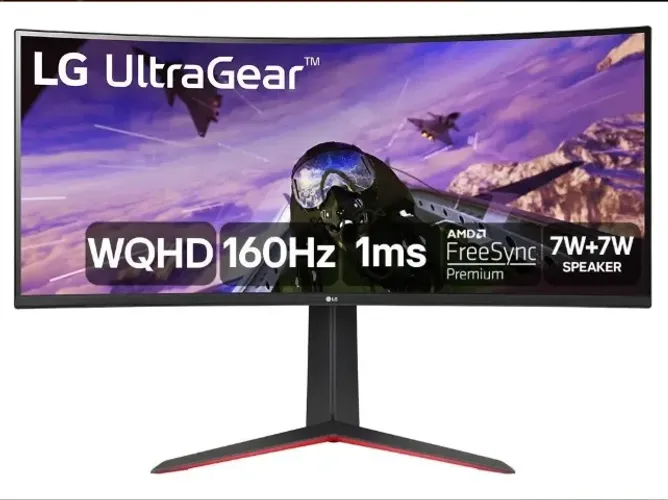 Monitor Gamer LG UltraGear 34" Curvo ? 2K WQHD 3440x1440 · 160Hz · 1ms · FreeSync Premium
