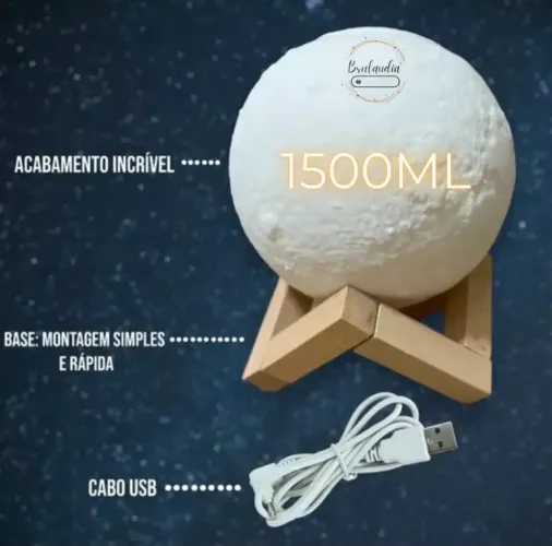 Abajur lua umidificador 1.500