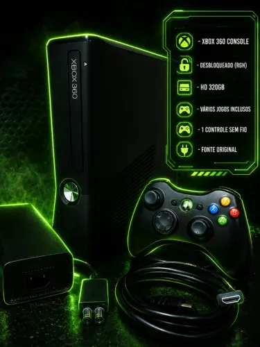 Xbox 360 Desbloqueado, todo original.