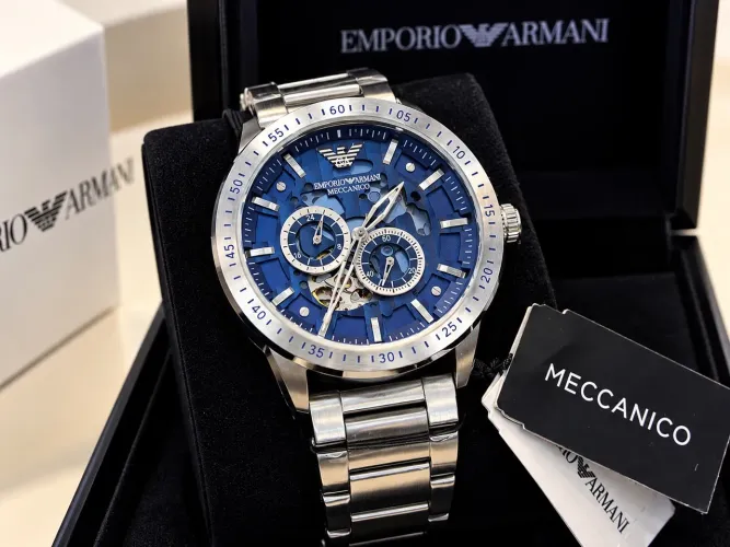 EMPORIO ARMANI AR60052 AUTOMÁTICO AZUL - NOVO NA CAIXA