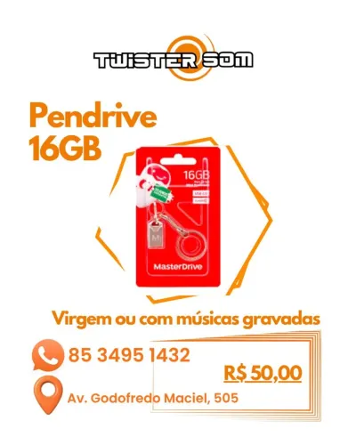 Pendrive 16GB virgem ou personalizado 