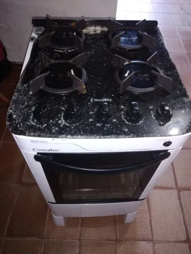 Fogão elétrico tampão de vidro