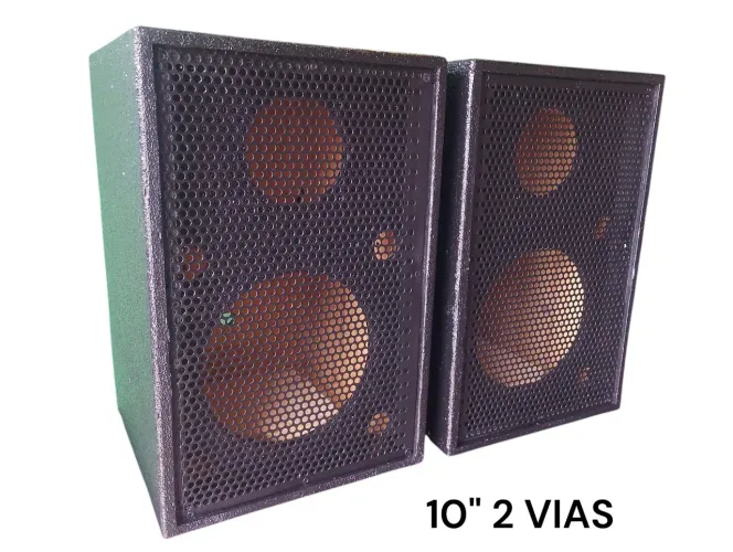 Gabinetes profissionais 10" duas vias compensado de 15mm