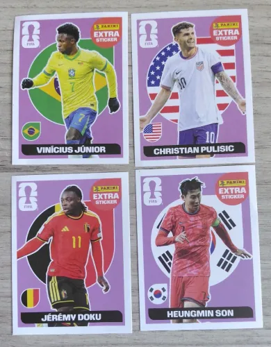 Figurinhas extras roxas Copa do Mundo 2026
