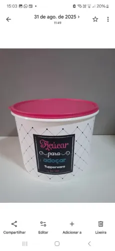 Porta mantimentos Tupperware 