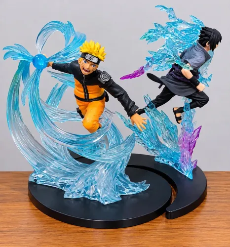 Título: Conjunto Naruto e Sasuke - Diorama Colecionável Naruto Shippuden
