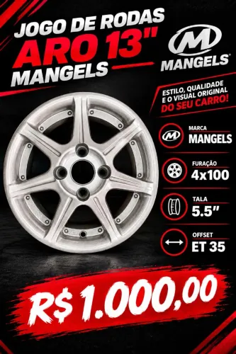Jogo de rodas aro 13" Mangels