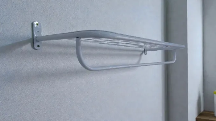 Arara de parede, de ferro.