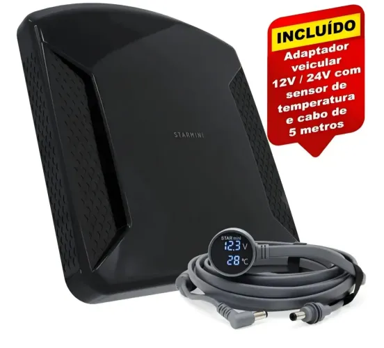 Suporte de Teto para Automóvel StarMini com cabo 5m e sensor de temperatura - Black