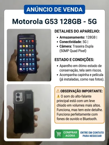 Motorola g53 5G vendo ou troco