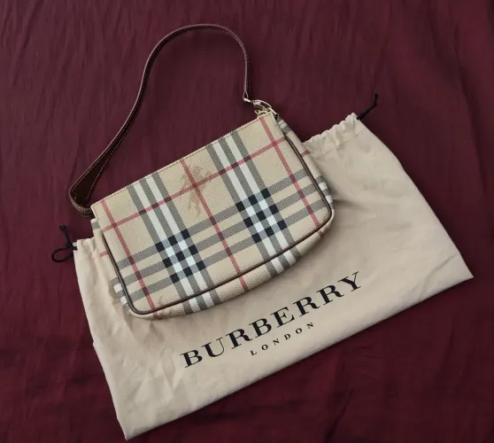 Bolsa Burberry Nova Check Pochette Vintage Original - Com Dust Bag